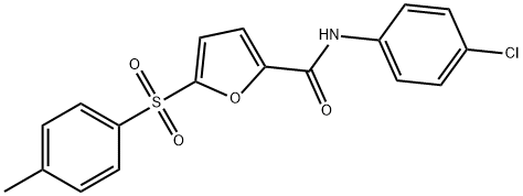 N-(4-chlorophenyl)-5-(4-methylphenyl)sulfonylfuran-2-carboxamide Structural