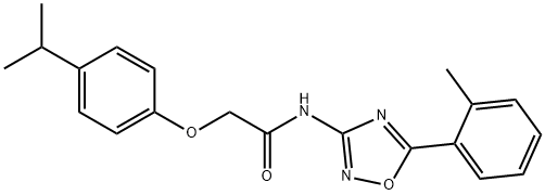 N-[5-(2-methylphenyl)-1,2,4-oxadiazol-3-yl]-2-(4-propan-2-ylphenoxy)acetamide Structural