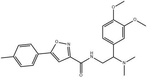 N-[2-(3,4-dimethoxyphenyl)-2-(dimethylamino)ethyl]-5-(4-methylphenyl)-1,2-oxazole-3-carboxamide Structural