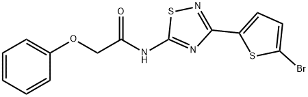 N-[3-(5-bromothiophen-2-yl)-1,2,4-thiadiazol-5-yl]-2-phenoxyacetamide Structural