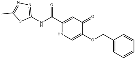 N-(5-methyl-1,3,4-thiadiazol-2-yl)-4-oxo-5-phenylmethoxy-1H-pyridine-2-carboxamide Structural
