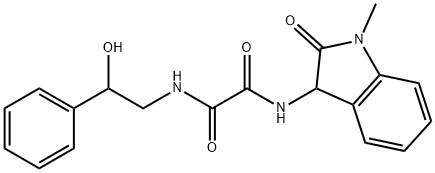 N-(2-hydroxy-2-phenylethyl)-N'-(1-methyl-2-oxo-3H-indol-3-yl)oxamide Structural