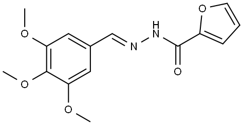 N-[(E)-(3,4,5-trimethoxyphenyl)methylideneamino]furan-2-carboxamide Structural