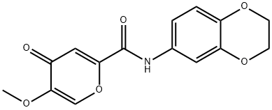 N-(2,3-dihydro-1,4-benzodioxin-6-yl)-5-methoxy-4-oxopyran-2-carboxamide Structural