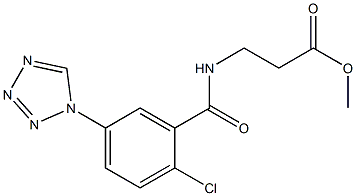 methyl 3-[[2-chloro-5-(tetrazol-1-yl)benzoyl]amino]propanoate Structural