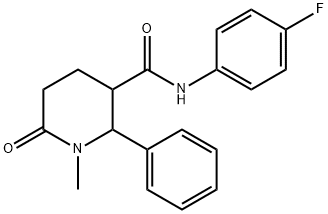 N-(4-fluorophenyl)-1-methyl-6-oxo-2-phenylpiperidine-3-carboxamide Structural