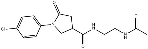 N-(2-acetamidoethyl)-1-(4-chlorophenyl)-5-oxopyrrolidine-3-carboxamide Structural