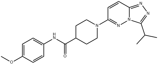 N-(4-methoxyphenyl)-1-(3-propan-2-yl-[1,2,4]triazolo[4,3-b]pyridazin-6-yl)piperidine-4-carboxamide Structural