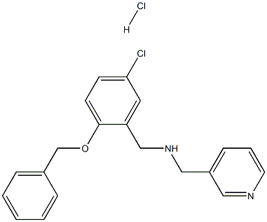 N-[(5-chloro-2-phenylmethoxyphenyl)methyl]-1-pyridin-3-ylmethanamine hydrochloride Structural