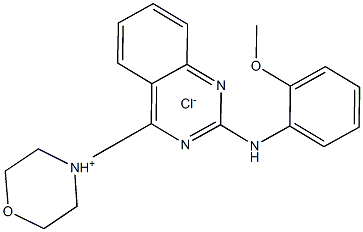 N-(2-methoxyphenyl)-4-morpholin-4-ium-4-ylquinazolin-2-amine chloride Structural