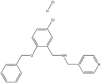 N-[(5-chloro-2-phenylmethoxyphenyl)methyl]-1-pyridin-4-ylmethanamine hydrochloride Structural