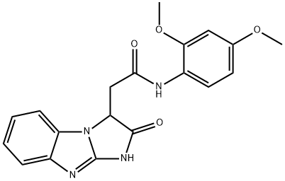 N-(2,4-dimethoxyphenyl)-2-(2-oxo-1,4-dihydroimidazo[1,2-a]benzimidazol-1-yl)acetamide Structural