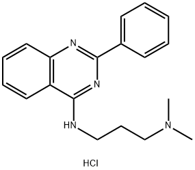 dimethyl-[3-[(2-phenylquinazolin-4-yl)amino]propyl]azanium chloride Structural