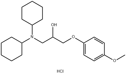 dicyclohexyl-[2-hydroxy-3-(4-methoxyphenoxy)propyl]azanium chloride Structural