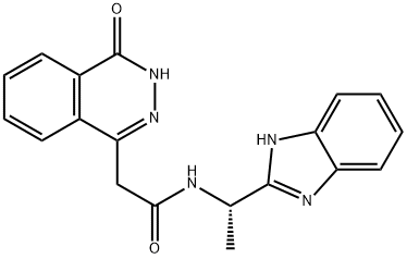N-[(1S)-1-(1H-benzimidazol-2-yl)ethyl]-2-(4-oxo-3H-phthalazin-1-yl)acetamide Structural