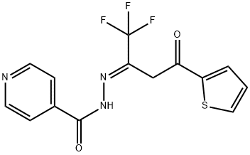 N-[(E)-(1,1,1-trifluoro-4-oxo-4-thiophen-2-ylbutan-2-ylidene)amino]pyridine-4-carboxamide Structural