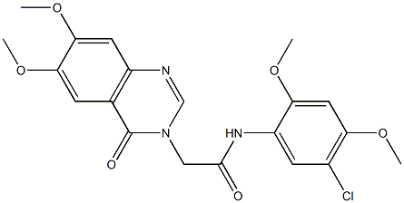 N-(5-chloro-2,4-dimethoxyphenyl)-2-(6,7-dimethoxy-4-oxoquinazolin-3-yl)acetamide Structural