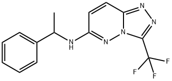 N-(1-phenylethyl)-3-(trifluoromethyl)-[1,2,4]triazolo[4,3-b]pyridazin-6-amine Structural