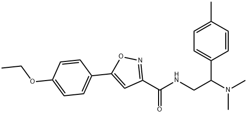 N-[2-(dimethylamino)-2-(4-methylphenyl)ethyl]-5-(4-ethoxyphenyl)-1,2-oxazole-3-carboxamide Structural