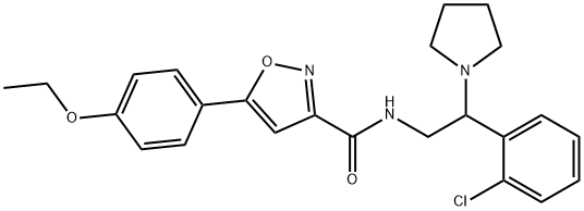 N-[2-(2-chlorophenyl)-2-pyrrolidin-1-ylethyl]-5-(4-ethoxyphenyl)-1,2-oxazole-3-carboxamide Structural