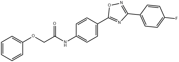 N-[4-[3-(4-fluorophenyl)-1,2,4-oxadiazol-5-yl]phenyl]-2-phenoxyacetamide Structural