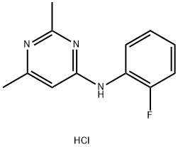 N-(2-fluorophenyl)-2,6-dimethylpyrimidin-4-amine hydrochloride Structural