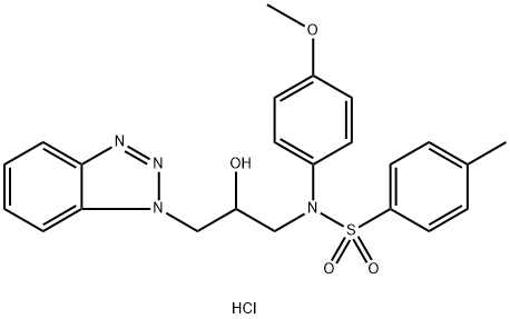 N-[3-(benzotriazol-1-yl)-2-hydroxypropyl]-N-(4-methoxyphenyl)-4-methylbenzenesulfonamide hydrochloride Structural
