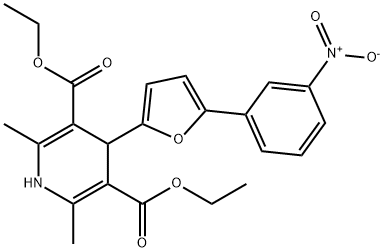 diethyl 2,6-dimethyl-4-[5-(3-nitrophenyl)furan-2-yl]-1,4-dihydropyridine-3,5-dicarboxylate Structural