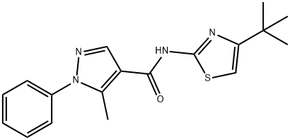 N-(4-tert-butyl-1,3-thiazol-2-yl)-5-methyl-1-phenylpyrazole-4-carboxamide Structural