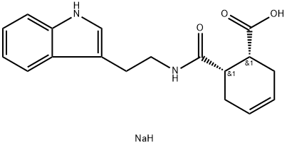 sodium (1R,6S)-6-[2-(1H-indol-3-yl)ethylcarbamoyl]cyclohex-3-ene-1-carboxylate Structural