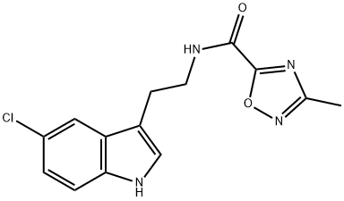 N-[2-(5-chloro-1H-indol-3-yl)ethyl]-3-methyl-1,2,4-oxadiazole-5-carboxamide Structural