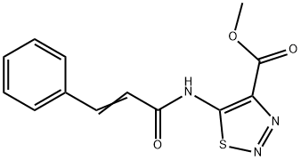 methyl 5-[[(E)-3-phenylprop-2-enoyl]amino]thiadiazole-4-carboxylate Structural