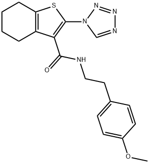 N-[2-(4-methoxyphenyl)ethyl]-2-(tetrazol-1-yl)-4,5,6,7-tetrahydro-1-benzothiophene-3-carboxamide Structural