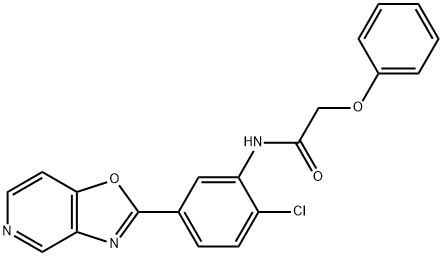 N-[2-chloro-5-([1,3]oxazolo[4,5-c]pyridin-2-yl)phenyl]-2-phenoxyacetamide Structural