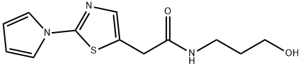 N-(3-hydroxypropyl)-2-(2-pyrrol-1-yl-1,3-thiazol-5-yl)acetamide Structural