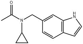 N-cyclopropyl-N-(1H-indol-6-ylmethyl)acetamide Structural
