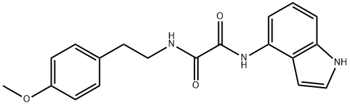 N'-(1H-indol-4-yl)-N-[2-(4-methoxyphenyl)ethyl]oxamide Structural