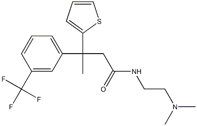 N-[2-(dimethylamino)ethyl]-3-thiophen-2-yl-3-[3-(trifluoromethyl)phenyl]butanamide Structural