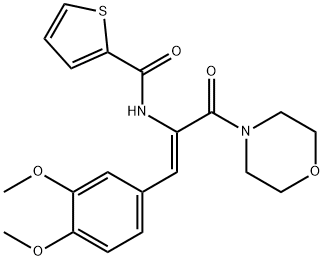 N-[(Z)-1-(3,4-dimethoxyphenyl)-3-morpholin-4-yl-3-oxoprop-1-en-2-yl]thiophene-2-carboxamide Structural