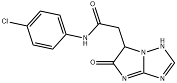N-(4-chlorophenyl)-2-(5-oxo-1,6-dihydroimidazo[1,2-b][1,2,4]triazol-6-yl)acetamide Structural