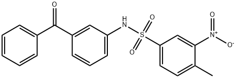 N-(3-benzoylphenyl)-4-methyl-3-nitrobenzenesulfonamide Structural