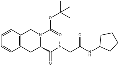 tert-butyl (3S)-3-[[2-(cyclopentylamino)-2-oxoethyl]carbamoyl]-3,4-dihydro-1H-isoquinoline-2-carboxylate Structural