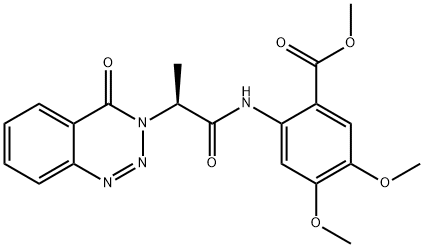 methyl 4,5-dimethoxy-2-[[(2S)-2-(4-oxo-1,2,3-benzotriazin-3-yl)propanoyl]amino]benzoate Structural