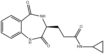 N-cyclopropyl-3-[(3S)-2,5-dioxo-3,4-dihydro-1H-1,4-benzodiazepin-3-yl]propanamide Structural