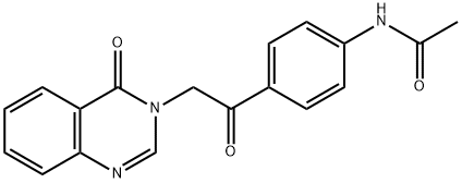 N-[4-[2-(4-oxoquinazolin-3-yl)acetyl]phenyl]acetamide Structural