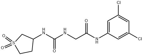 N-(3,5-dichlorophenyl)-2-[(1,1-dioxothiolan-3-yl)carbamoylamino]acetamide Structural