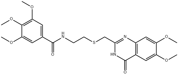 N-[2-[(6,7-dimethoxy-4-oxo-1H-quinazolin-2-yl)methylsulfanyl]ethyl]-3,4,5-trimethoxybenzamide Structural