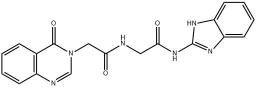 N-(1H-benzimidazol-2-yl)-2-[[2-(4-oxoquinazolin-3-yl)acetyl]amino]acetamide Structural
