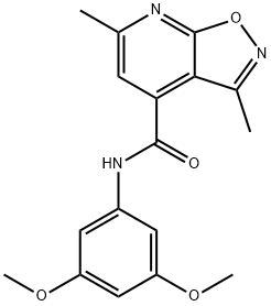 N-(3,5-dimethoxyphenyl)-3,6-dimethyl-[1,2]oxazolo[5,4-b]pyridine-4-carboxamide Structural