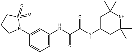 N'-[3-(1,1-dioxo-1,2-thiazolidin-2-yl)phenyl]-N-(2,2,6,6-tetramethylpiperidin-4-yl)oxamide Structural